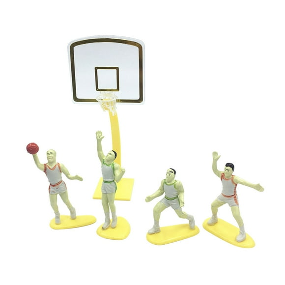 1 set Cake Toppers Decoration DIY Basketball Cake Decorating Ornaments Baking Decor for Home Birthday Party Supplies (Random Color)