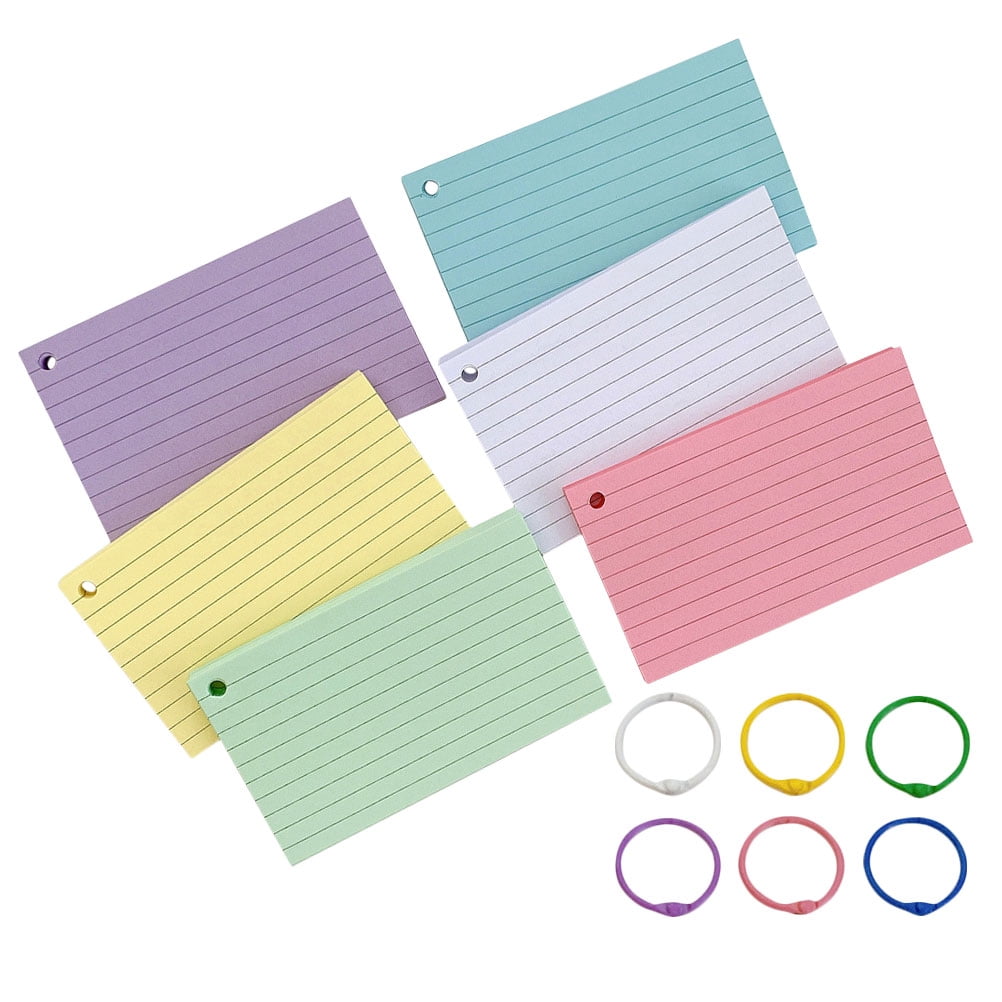 WHAMVOX Small Lined Memo Pads and Flash Cards Set for Note Taking, Study, and Organizing Notes