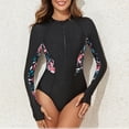 thumbnail image 3 of FhsagQ Sortie de Plage pour Femmes Filet de Pêche Femmes Mode Fermeture Éclair Triangle Imprimé Feuille Manches Longues Bikini Maillot de Bain 2 Sortie de Plage pour Femmes Jeu de Rôle Nuisette et Chemise de Nuit Sortie de Plage pour Femmes Jeu de Rôle Noir TTG, 3 of 3