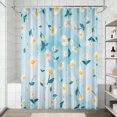 thumbnail image 2 of 72x72 Inch Fabric Shower Curtain Waterproof Polyester, Daisy Floral Print, 2 of 6