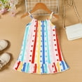 thumbnail image 4 of WOYY Sleeveless Dress for Girls Colorful Striped Ruffle A Line Slip Dresses Cute Sundress, 4 of 7