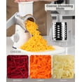 thumbnail image 2 of Rallador rotativo de queso Ourokhome, 3 cuchillas de tambor, manual, blanco y gris, 2 of 8
