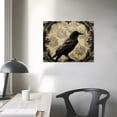thumbnail image 4 of Orinice Bird Wooden Table Wallpapered Circle Fine Art Aesthetic Poster Print Wall Painting for Classroom Kitchen Office Farmhouse Bathroom Room Decor 16x12in, 4 of 6
