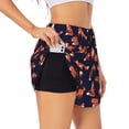 thumbnail image 1 of Balery Foxes In Different Poses Pantalones cortos deportivos para mujer con forro y dos bolsillos, elásticos, para entrenamiento, gimnasio, yoga-Medium, 1 of 7