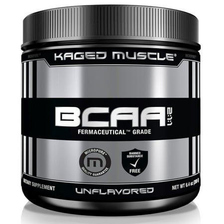 Kaged Muscle BCAA Powder, Unflavored, 6.4 Oz
