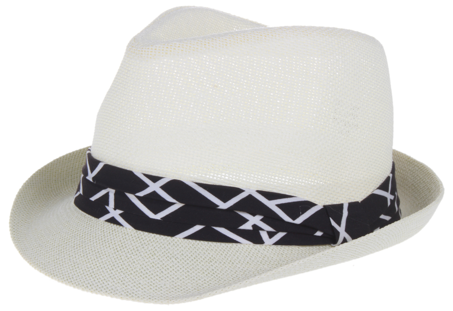 off white fedora hat