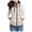 Beige, variant on Jiyugala Women's Overcoat Warm Vest Outerwear Thick Padded Sleeveless Casual Vest With Detachable Hood