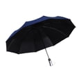 thumbnail image 3 of fenteer Automatic Folding Umbrella Folding Travel Umbrella for Rain for Beach Summer Blue, 3 of 8