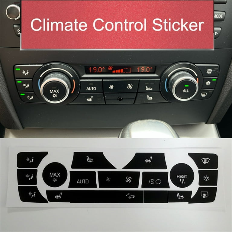 Furulu Interior AC Climate Control Button Decals Stickers For BMW E90 E91  E92 330I 2006-2011 