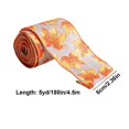thumbnail image 3 of Orange Pumpkin Ribbon Autumn Harvest Overlock Ribbon 180 Inches of Craft Ribbon, 3 of 11