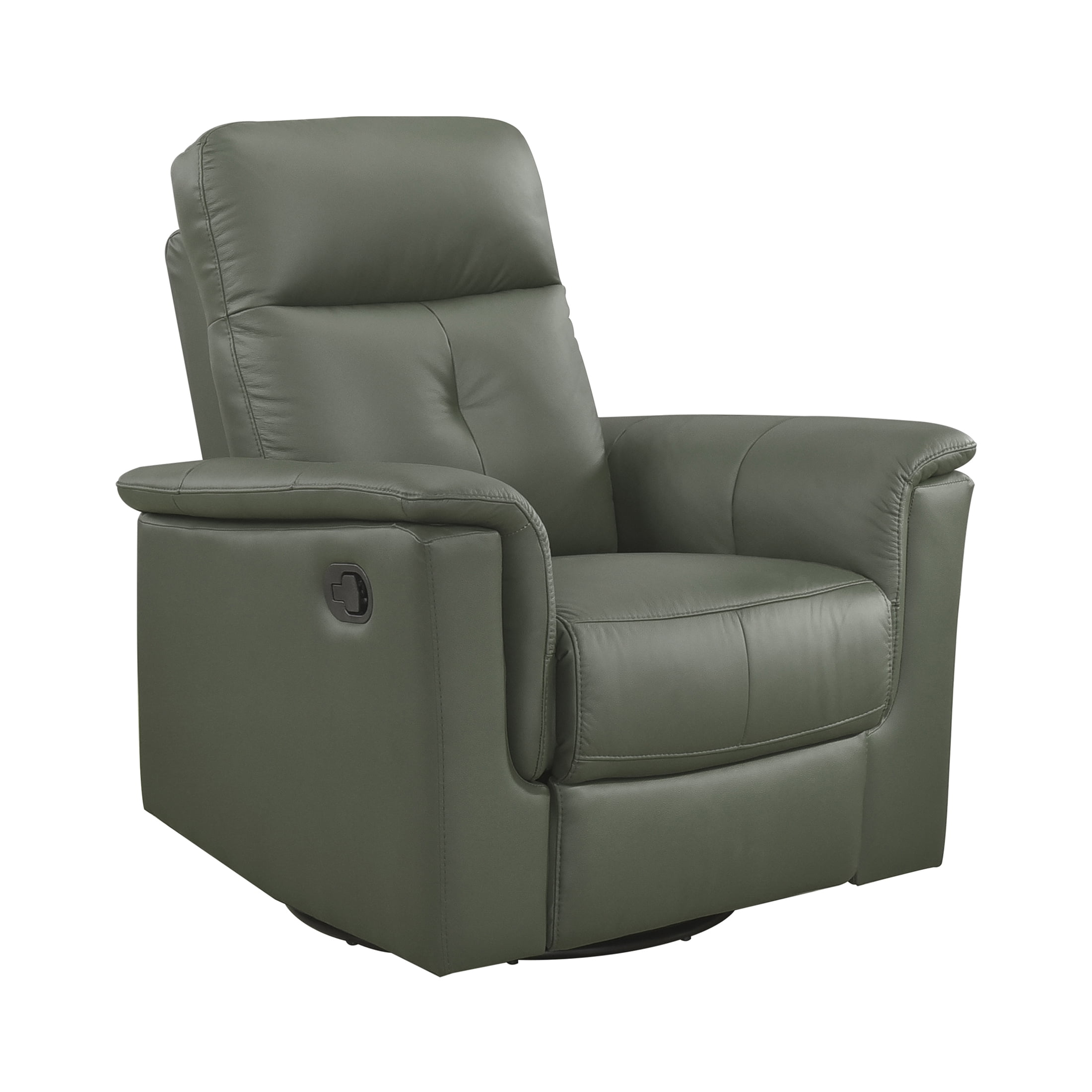 OakvillePark Willowmar Leather Match Swivel Glider Recliner Chair, Green