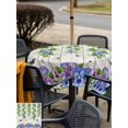 thumbnail image 6 of Square Outdoor Tablecloth with Umbrella Hole Spring Flowers Outside Table Cloth Waterproof Patio Table Cover Summer Rustic Botanical Butterfly Zipper Tablecloths for Picnic Party Camping 60x60 Inch, 6 of 8