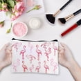 thumbnail image 4 of Flamingo Makeup Bags Pink Cosmetic Pouch with Zipper Pouches Pencil Pouch Polycotton Toiletries Travel Bag Organizer Purse Accessories Gifts, 4 of 5