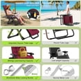 thumbnail image 5 of ZENPETIO Zero Gravity Chair, Reclining Camping Lounge Chair w/Removable Cushion, Upgraded Lock and Cup Holder, Reclining Patio Chairs Folding Recliner for Indoor and Outdoor, 5 of 7