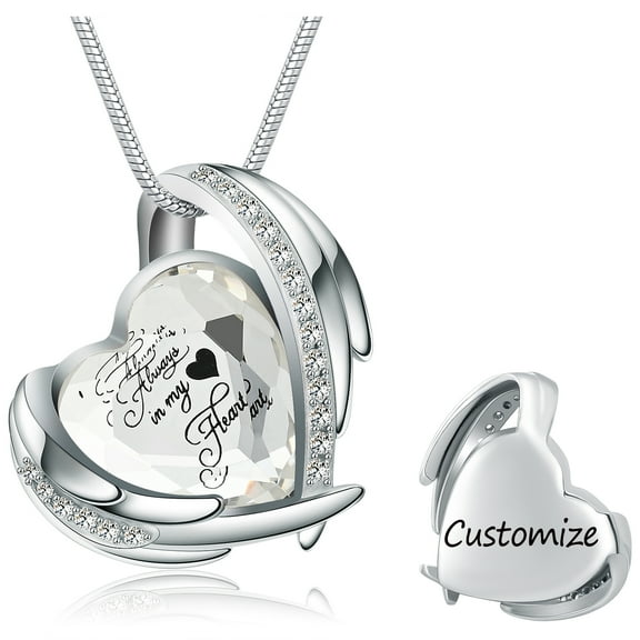 Cremation Jewelry Heart Urn Necklace for Ashes for Women Men Birthstone Memorial Keepsake Birthstone Pendant