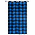 thumbnail image 2 of Outdoor Curtains for Patio Waterproof, Black Blue Plaid Windproof Pravicy Outside Porch Blackout Curtain, Country Buffalo Checked Gingham Sun Blocking Grommets Curtains for Cabana Gazebo 54"x84", 2 of 9