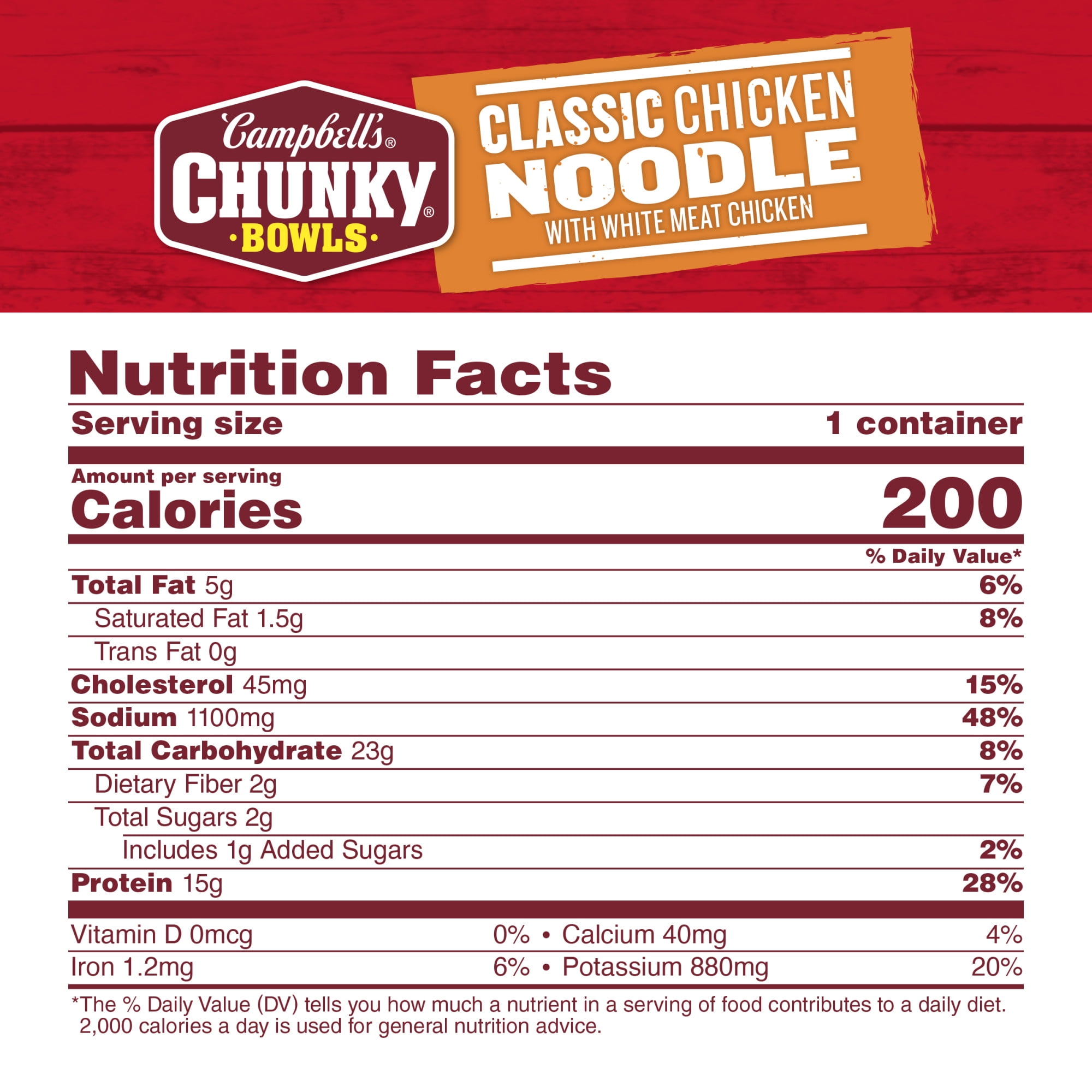 (8 pack) Campbell's Chunky Soup, Classic Chicken Noodle Soup, 15.25 oz Microwavable Bowl (Case of 8)