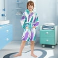 thumbnail image 5 of FORMRS Niños Bathrobe Unisex Hooded Robe Soft Plush Pajamas Sleepwear, Size 2-3T, Green Drawing, 5 of 7