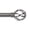 Brushed Nickel, variant on 1" Swirl Cage Finial Set Brushed Nickel 50"-144"