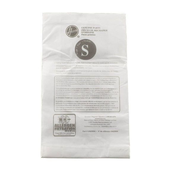 Hoover Type S Bag (6-Pack), 4010064S