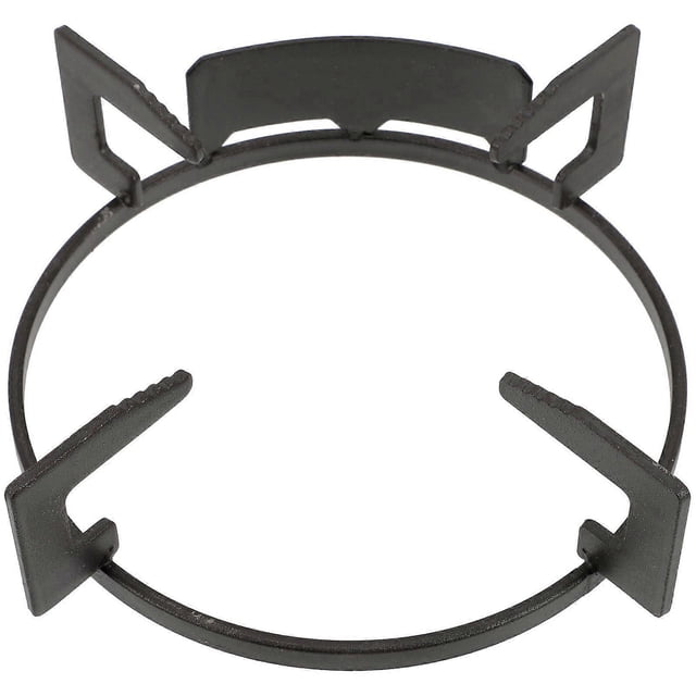 Iron Stove Rack Heavy Duty Pot Holder for Gas Cooker Kitchen Use Black Heat Resistant Stabilization 1Set