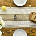 thumbnail image 2 of Sm:)e Boho Tassel Table Runners 12 x 72 Inch, Cream & Brown Farmhouse Table Runner with Macrame for Rustic Wedding Party Dining Decor, 2 of 7