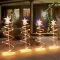 thumbnail image 3 of Árbol de Navidad TIGOMOOV iluminado en espiral para exteriores, paquete de 4, 3 of 7