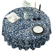 Camouflage Round Tablecloth 60x60in(153x153cm) – Waterproof Polyester Table Cover with Full Print Design, Wrinkle Resistant & Washable for Kitchen Dining Party Decor