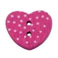 thumbnail image 4 of 100 Pcs 2 Holes Love Heart Dot Wood Sewing Buttons, 4 of 5