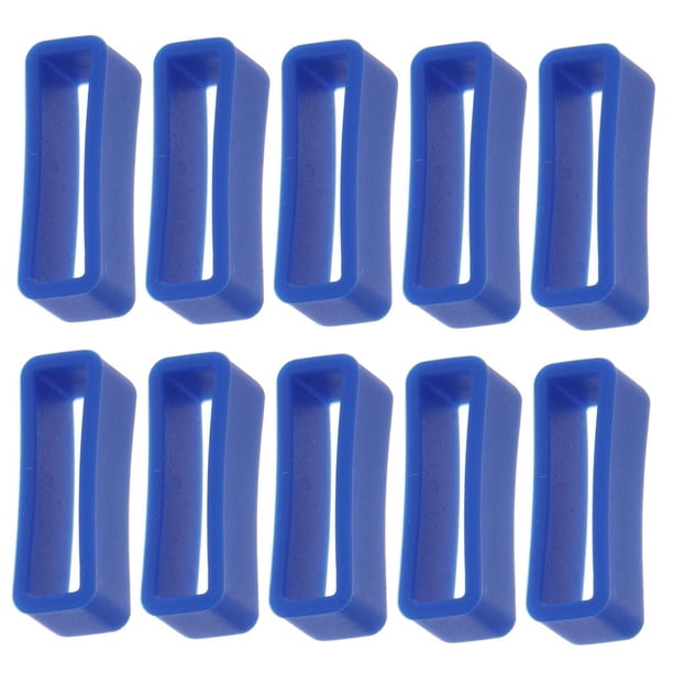 Sostenedor Bucle para Correa de Reloj 10 Pedazos 10 piezas 24 mm azul Zulema Bucle de banda de reloj de goma