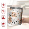 thumbnail image 5 of 12oz Coffee Tumblers Halloween Cats and Pumpkins Pattern Stainless Steel Vacuum Insulated Travel Tumbler Coffee Cups Mug with Lid and Straw with Cleaning Brush for Cold & Hot Drinks, 5 of 5