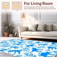 thumbnail image 2 of ODIKA 6'x9' Machine Washable Non-Slip Area Rug, Safari Dreams Whimsical Beast Motif Blue High Traffic Rug, Blue, 296603, 2 of 7