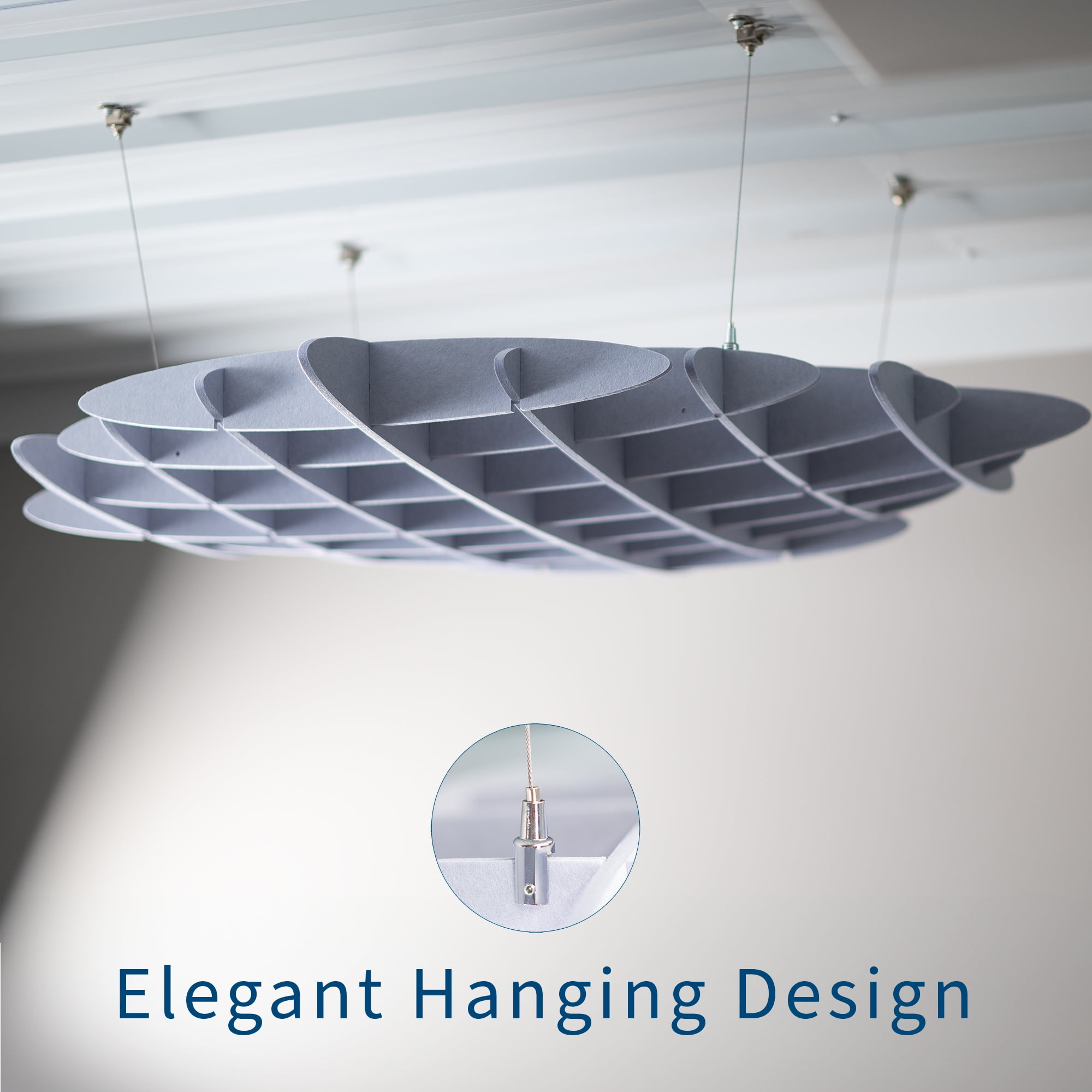 VIVO Light Gray Acoustic Ceiling Waffle Panel