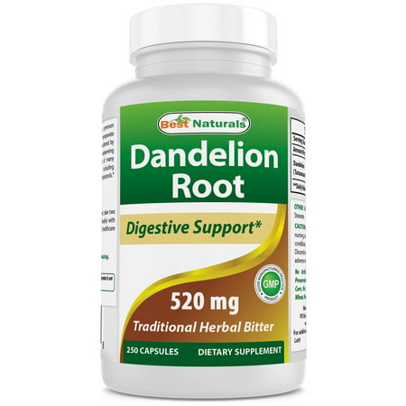 Best Naturals Dandelion Root 520 mg 250 Capsules (Best Spray For Dandelions)