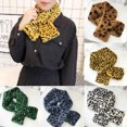 thumbnail image 5 of ROZYARD 12x80cm Women's Winter Fake Faux Fur Leopard Print Scarf Wrap Collar, 5 of 19