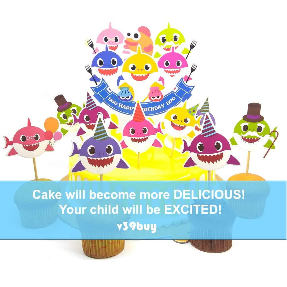 V39buy Baby Shark Birthday Cake Topper Cute Shark Cupcake Toppers For Childrens Party Doo Doo Baby Shower Cake Supplies And Decoration For 1st Kid Birthday With Card Board Walmart Com V39buy Baby Shark Birthday Cake Topper Cute Shark Cupcake Toppers For Childrens Party Doo Doo Baby Shower Cake Supplies And Decoration For 1st Kid Birthday With Card Board Walmart Com
