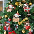 thumbnail image 3 of Fairnull Christmas Pendant Reusable Exquisite Creative Pug Shape Christmas Tree Pendant for Home Holiday Decoration, 3 of 9
