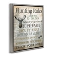 thumbnail image 3 of Stupell Industries Hunting Rules Rustic List Gray Framed Floater Canvas Wall Art design by Kim Allen, 18 x 18, 3 of 9