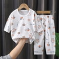 thumbnail image 2 of enyan Toddler Baby Girls Clothes 3 6 12 18 24 Months 2T 3T 4T 5T Boys Fall Winter Outfits Letter Graphic Crewneck Sweatshirts + Joggers Pants Set Boys Cotton Pajamas（Sky Blue,4-5 Years）, 2 of 3