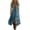 Navy, variant on Women's Spaghetti Strap Lace Up Front Irregular Hem Lace Patchwork Flowy Midi Dresses for Women Boho Western Vacation Elegant Daily Wear