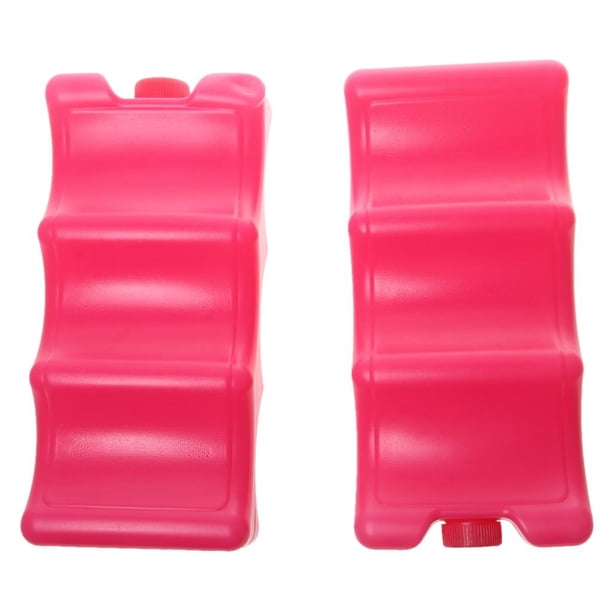 2x 600ML Ice Pack Bolsa Refrigerador Elemento Congelador Transporte Leche Granel Rojo Banquisa La bolsa de hielo más frío