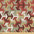 thumbnail image 2 of Ambesonne Rust Fabric by the Yard Upholstery, Tiled Forms Geometric Design, 1 Yard, Dark Salmon Almond and Dust, 2 of 5