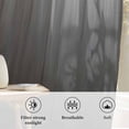 thumbnail image 6 of Grey Ombre Semi Sheer Curtains Drapes for Living Room, Bedroom, French Doors Window 72 Inches Long, Contemporary Gradient Abstract Art Rod Pocket Chiffon Curtain Drapery Voile Draperies Panel, 6 of 8