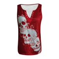 thumbnail image 4 of Camiseta Sin Mangas Para Mujer Tops Sin Mangas Blusa Casual Calavera Gráfico Cool Cordón Cuello en V Odeerbi ODB161630, 4 of 5