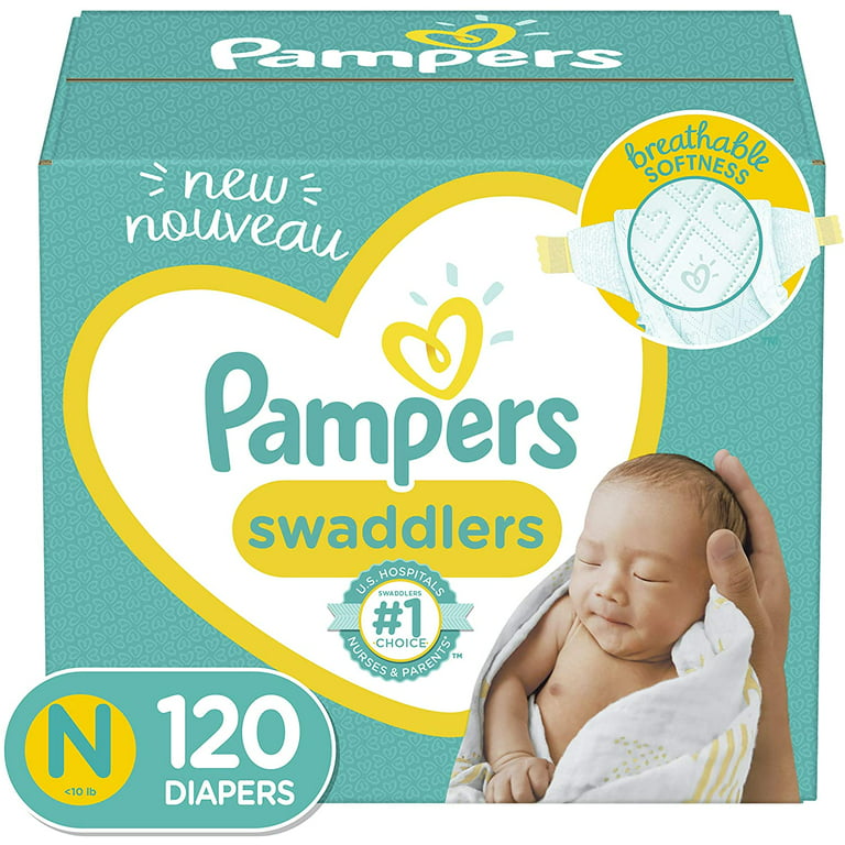 Baby Diapers Newborn/Size 0 10 lb), 120 Count - Pampers Swaddlers, ONE SUPPLY (Packaging May Vary) - Walmart.com