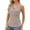 Khaki, variant on Vest Tops for Women Summer Tops Women's V Neck Sleeveless Button Slim Vest Fashionable Casual Top A New Day Tops for Women