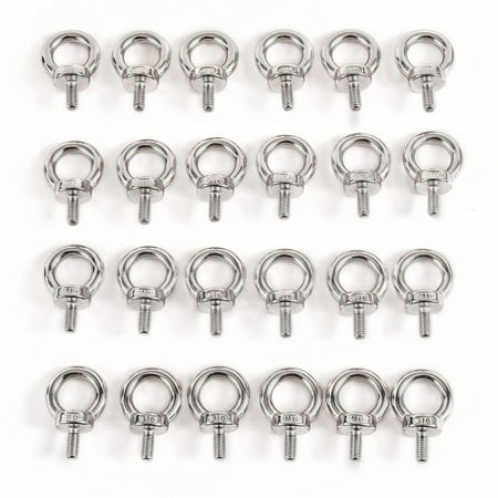 

Red Hound Auto 24 Stainless Steel DIN 580 Machine Shoulder Lifting Eye Bolt M6 316SS Marine 6mm