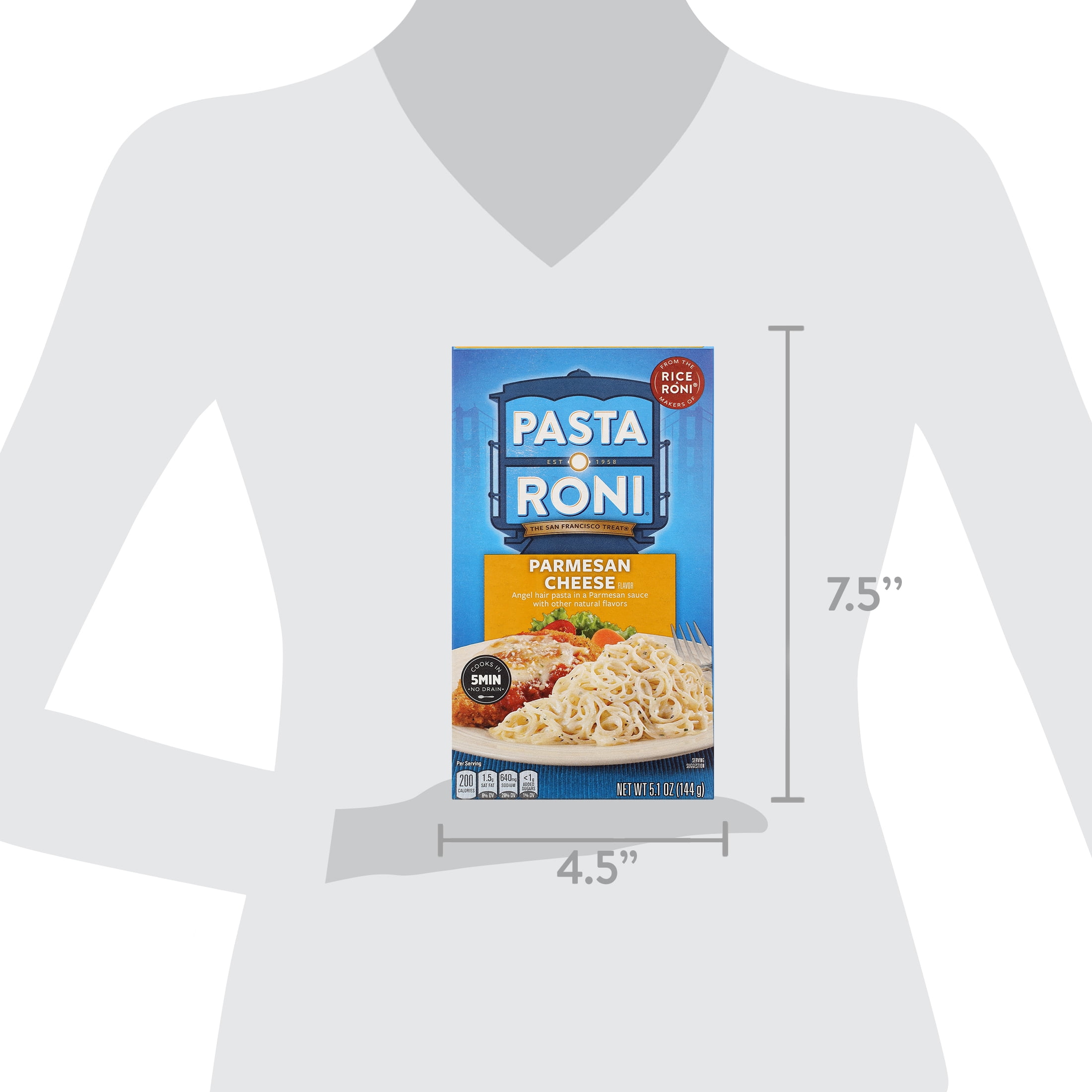 Pasta Roni Parmesan Cheese Angel Hair Pasta, 5.1 oz Box