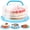 Blue, variant on Peach Plastic Cake Carrier with Lid and Handles for 10 Inch Cakes and Cupcakes