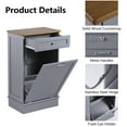 thumbnail image 2 of KIGOTY Tilt-Out Trash Cabinet, 10 Gallon Pet Proof Kitchen Garbage Bin Laundry Hamper, Gray (1 Set), 2 of 7